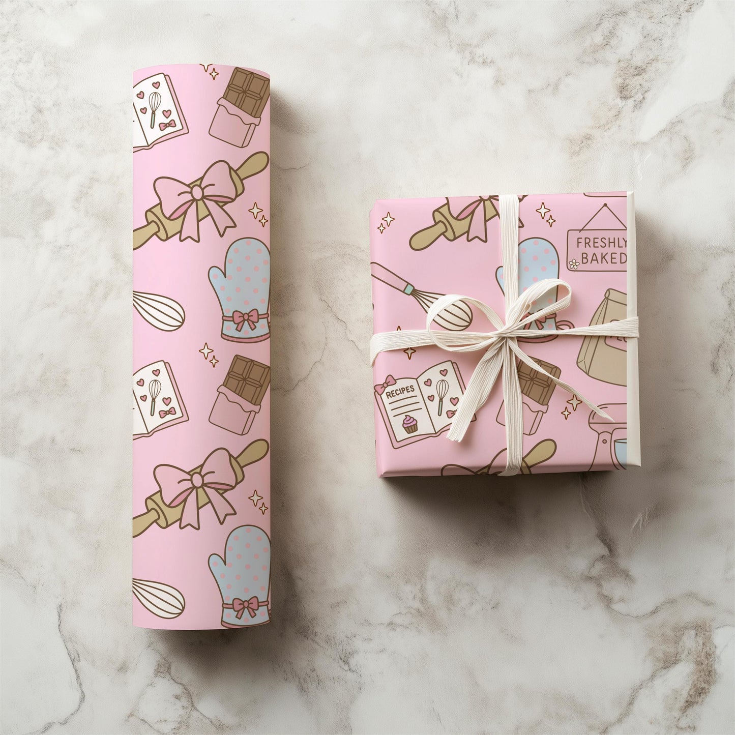 Kawaii Baking Seamless Pattern | Pastel Kitchen Print (12x12 300 DPI PNG)