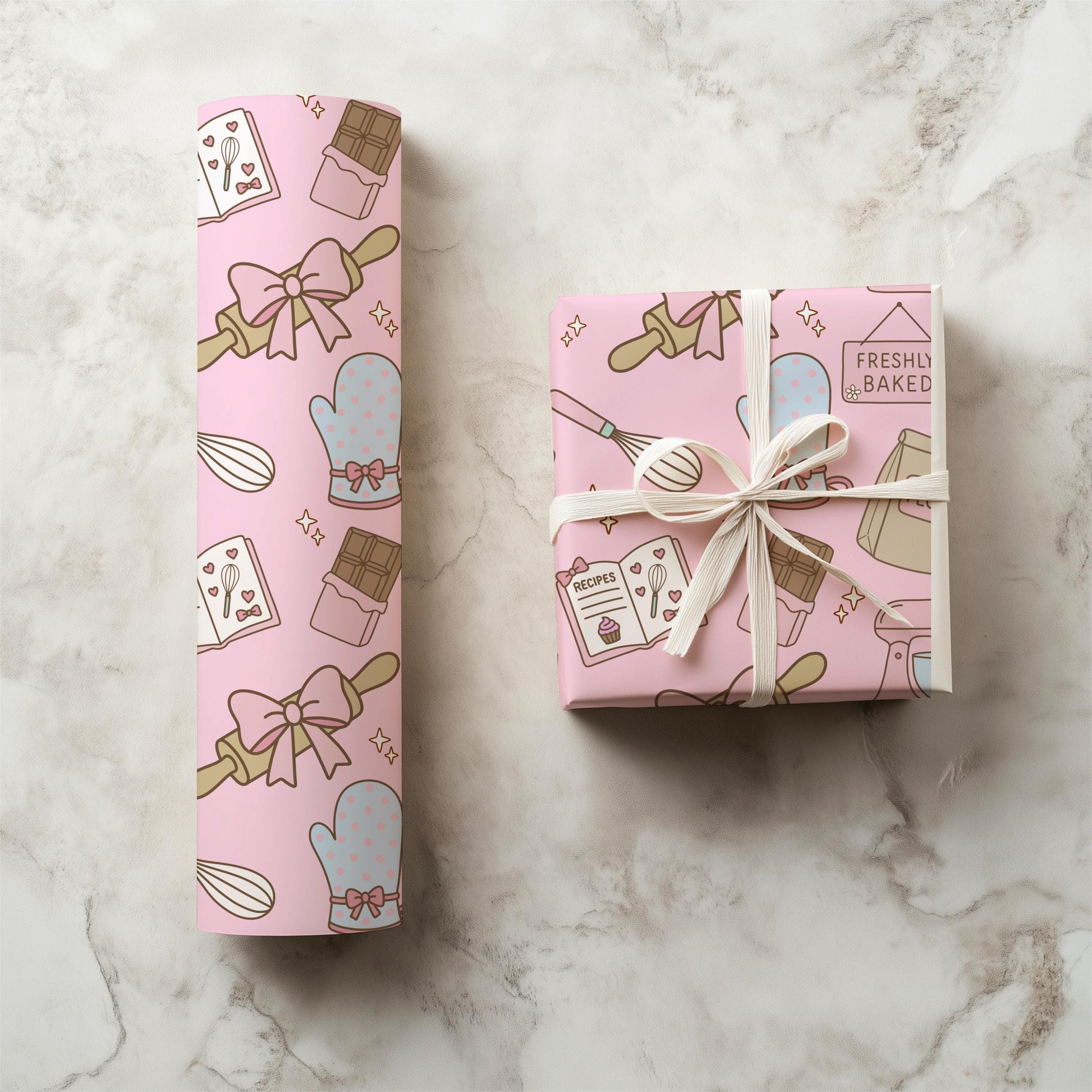 Kawaii Baking Seamless Pattern | Pastel Kitchen Print (12x12 300 DPI PNG)
