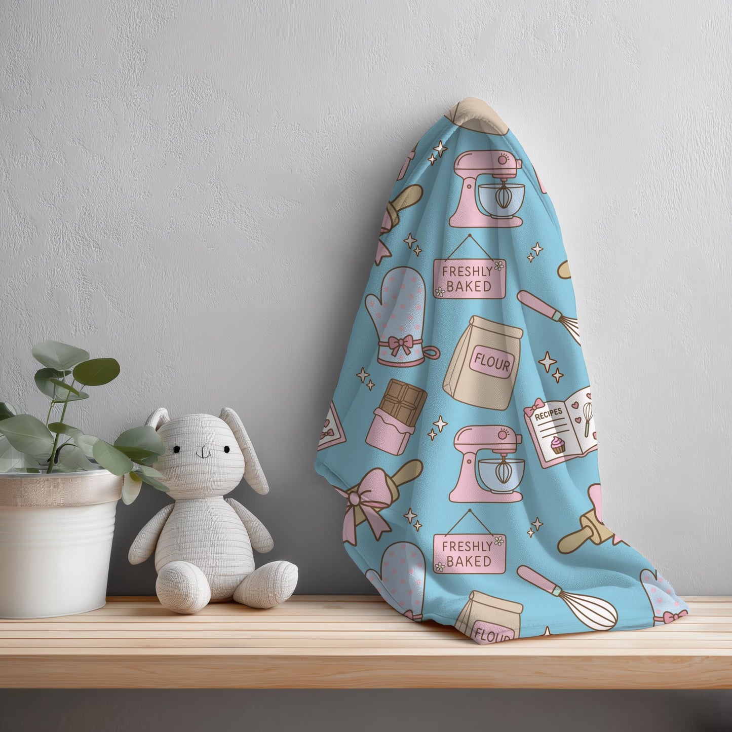 Kawaii Baking Seamless Pattern | Pastel Kitchen Print (12x12 300 DPI PNG)