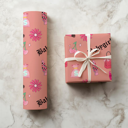 Pink Glam Babygirl Seamless Pattern | Girly Accessories (Digital Download)