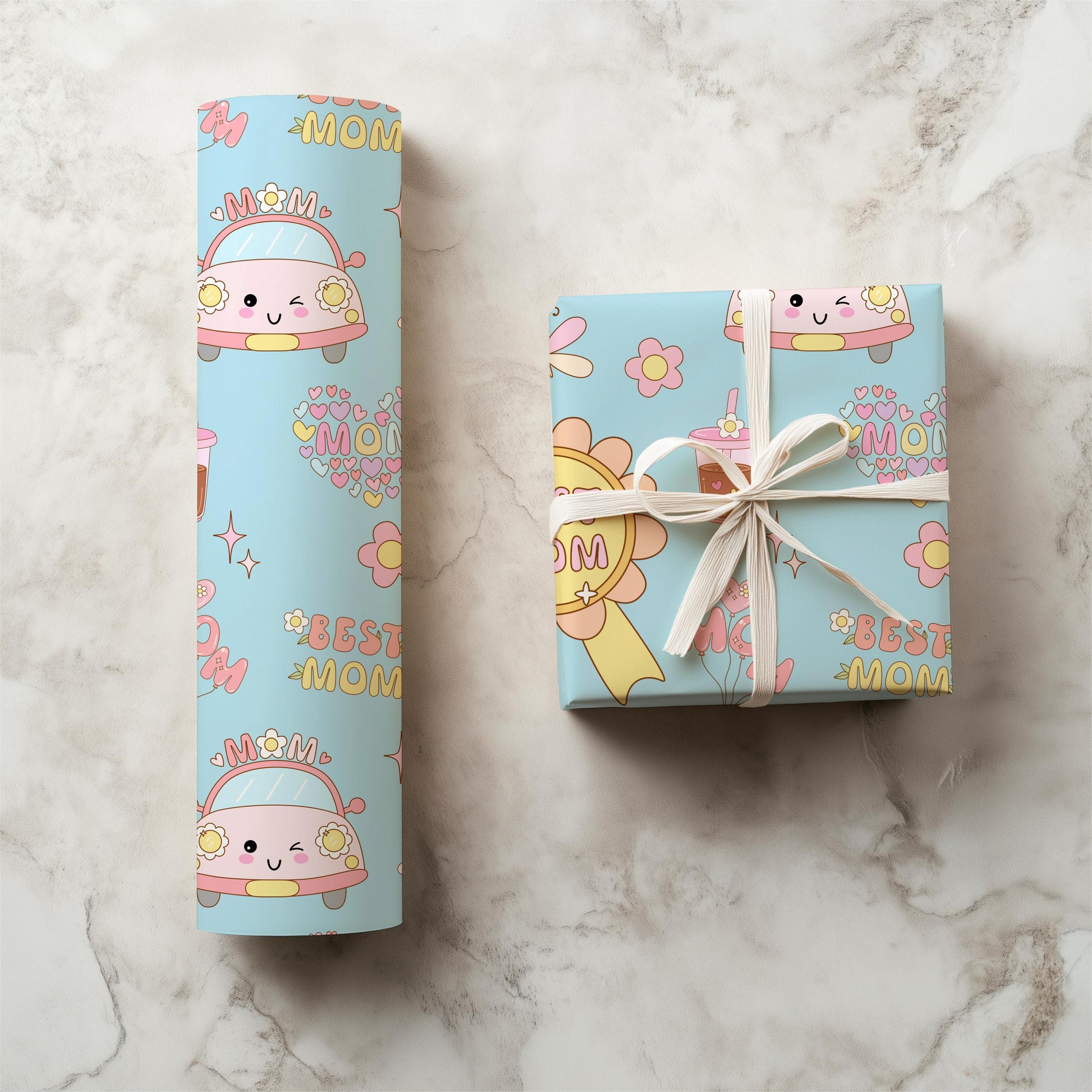 Best Mom Seamless Pattern PNG | Cute Mother’s Day Digital Paper | Kawaii Mom Design | 12x12 300 DPI Seamless File | Commercial Use