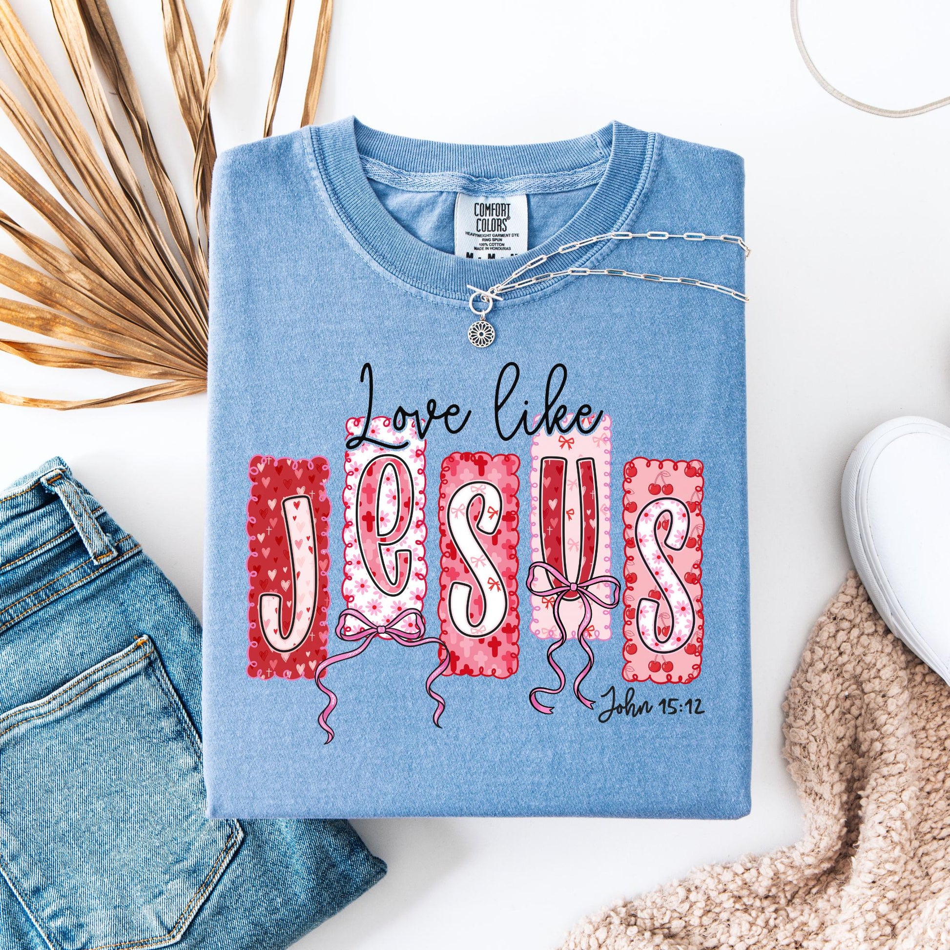 Love Like Jesus Comfort Colors Shirt | Christian Valentine's Tee