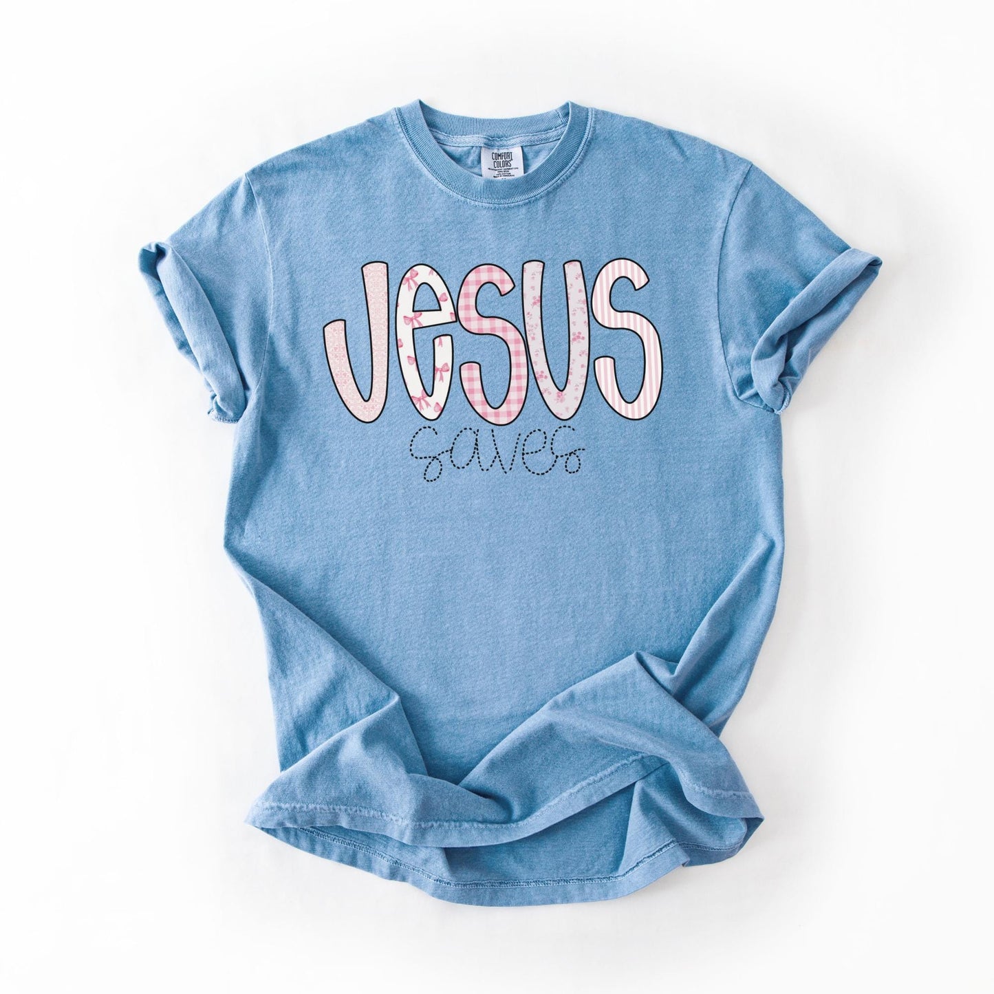 Jesus Saves Comfort Colors Tee | Christian Graphic T-Shirt