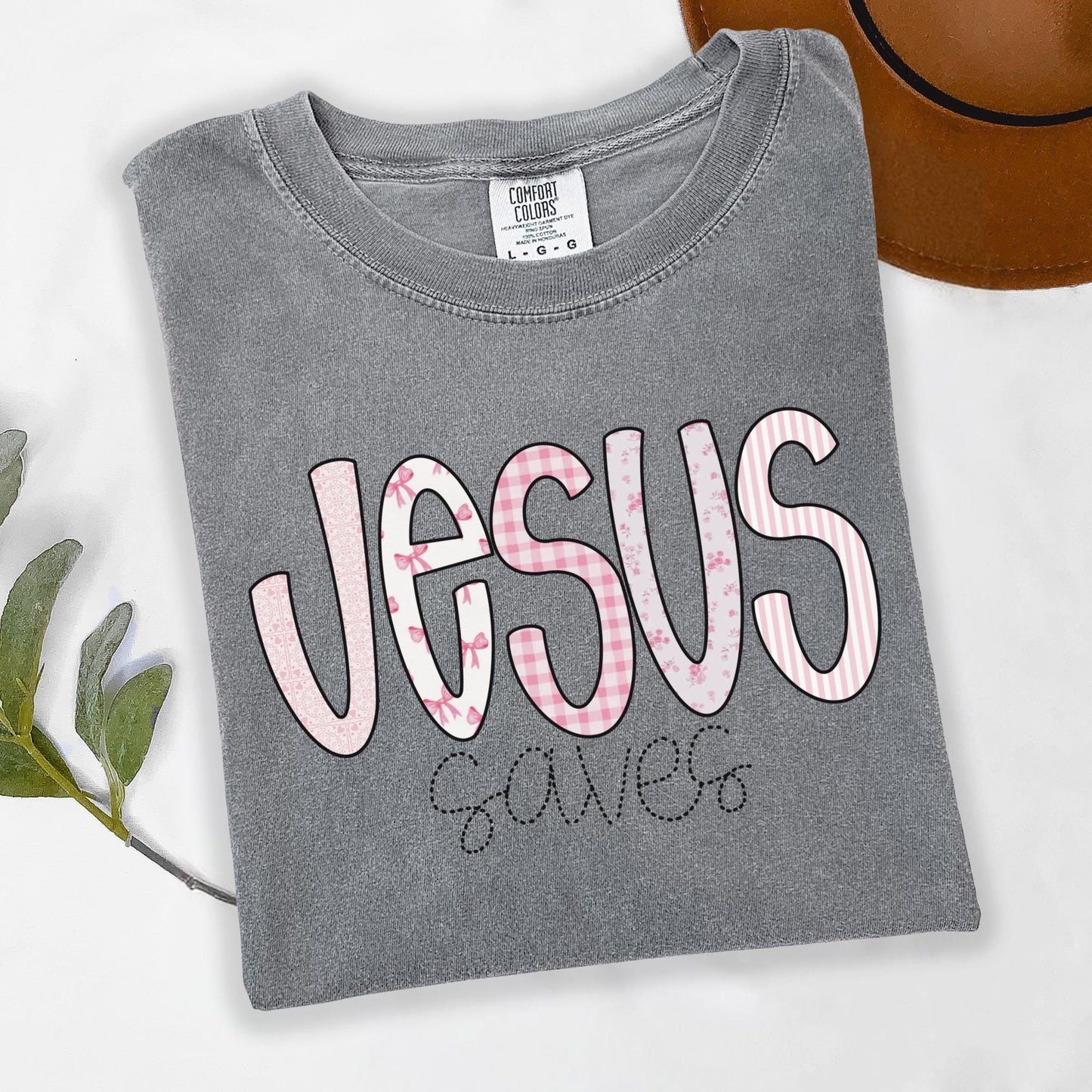 Jesus Saves Comfort Colors Tee | Christian Graphic T-Shirt