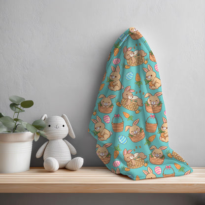 Easter Bunny Seamless Pattern, Pastel Spring Colors Digital Download