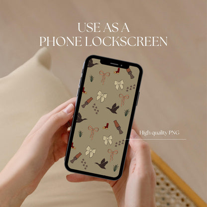 Hand-Drawn Duck Hunting & Bows Seamless Pattern | 12x12” PNG | 300 DPI Digital Download