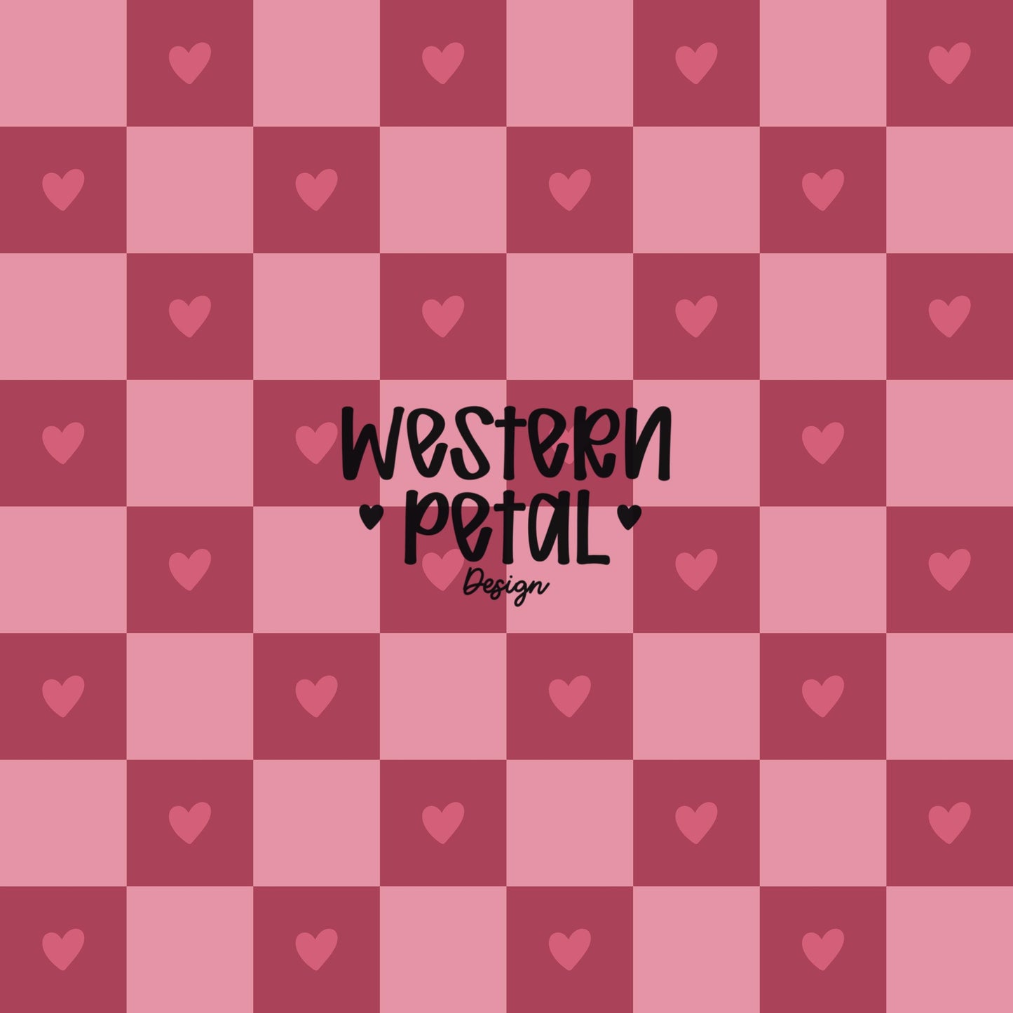 Pink Heart Checker Seamless Pattern PNG, Valentine Heart Digital Paper, Coquette Checkerboard Pattern, Cute Pink Red Design, 12x12