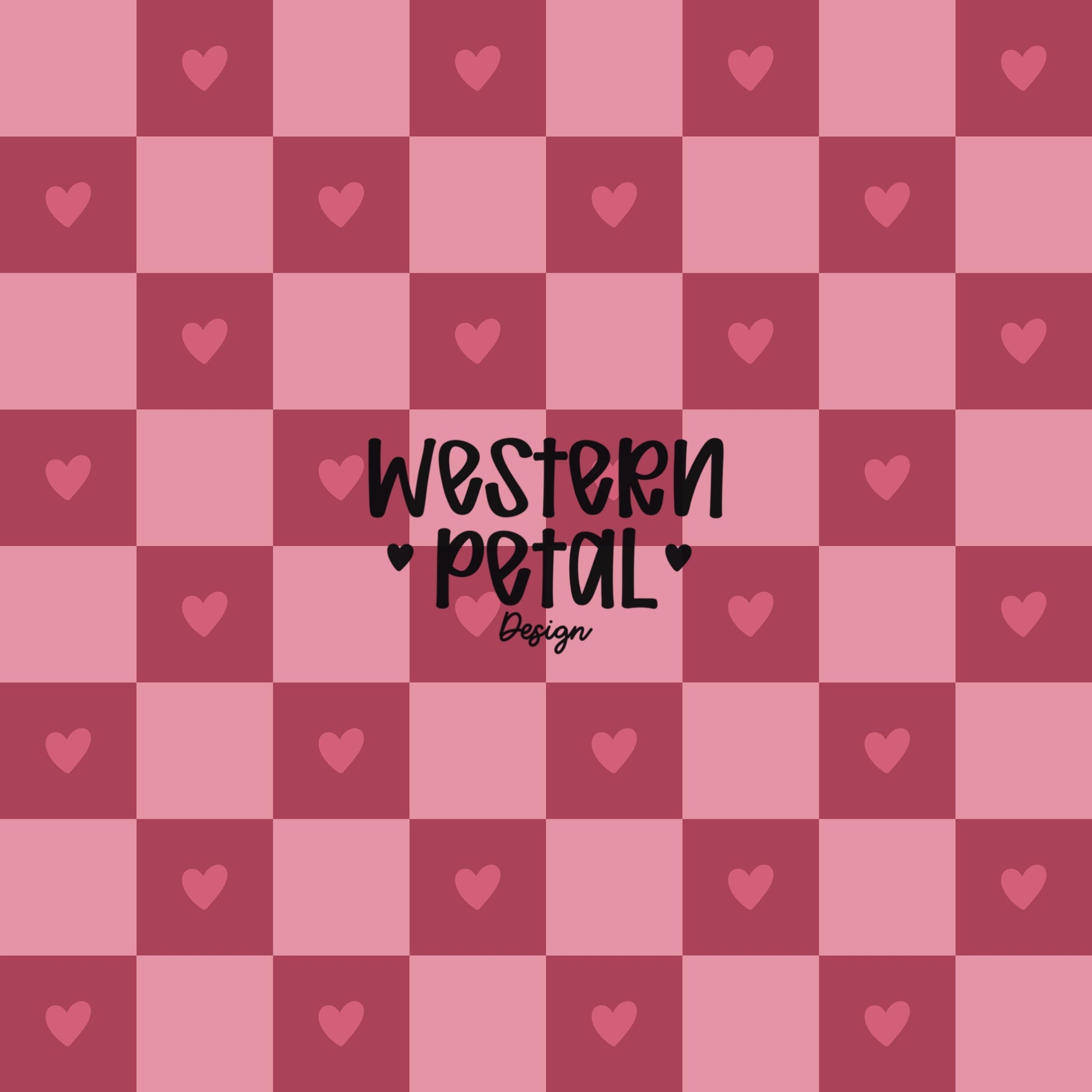 Pink Heart Checker Seamless Pattern PNG, Valentine Heart Digital Paper, Coquette Checkerboard Pattern, Cute Pink Red Design, 12x12