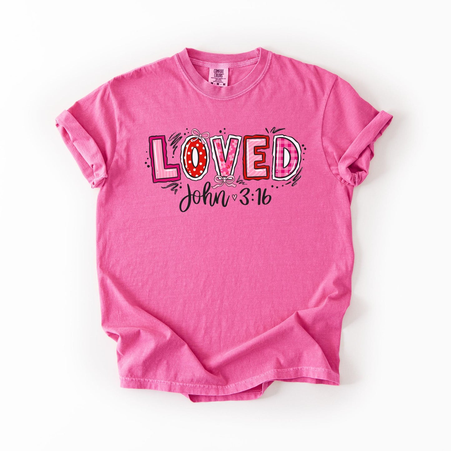 Loved John 3:16 Comfort Colors Tee | Christian Graphic T-Shirt