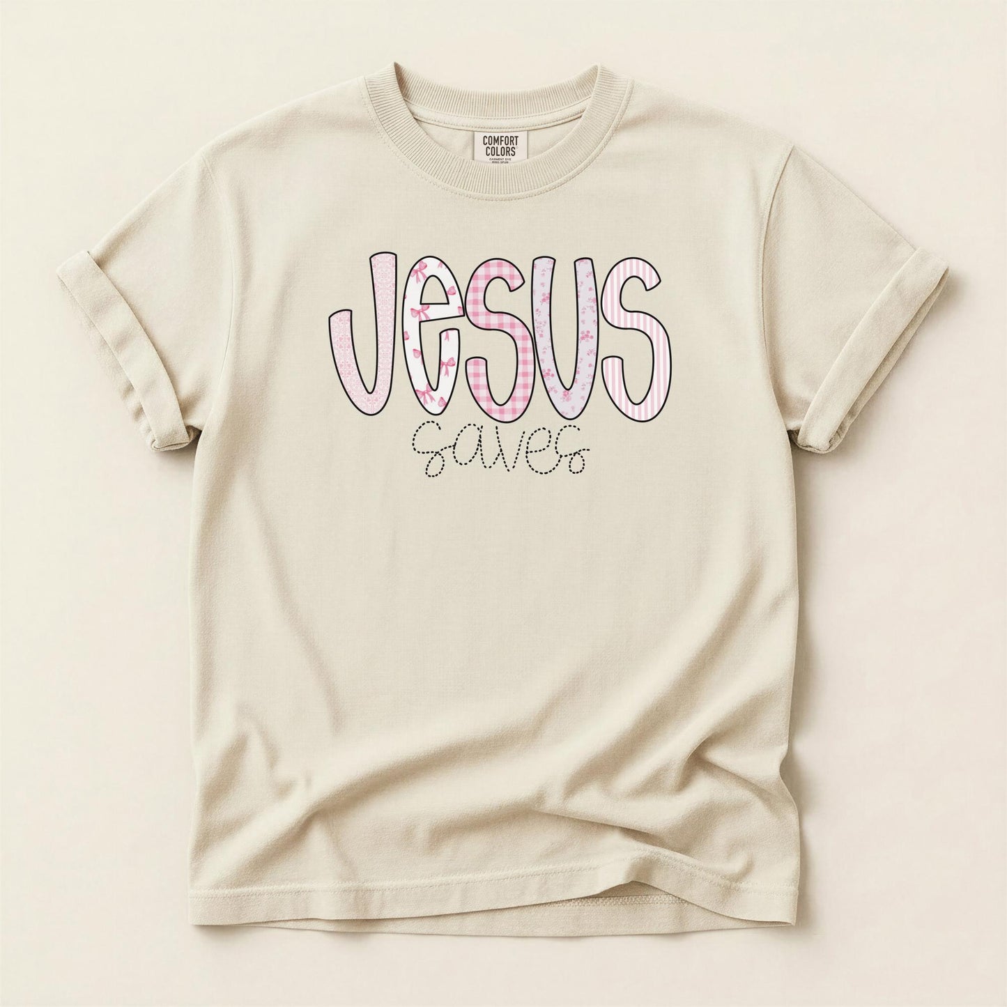 Jesus Saves Comfort Colors Tee | Christian Graphic T-Shirt