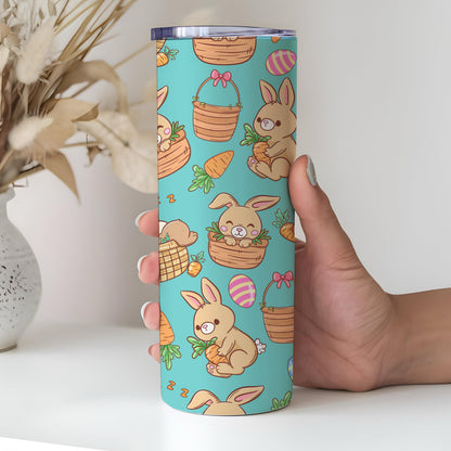 Easter Bunny Seamless Pattern, Pastel Spring Colors Digital Download