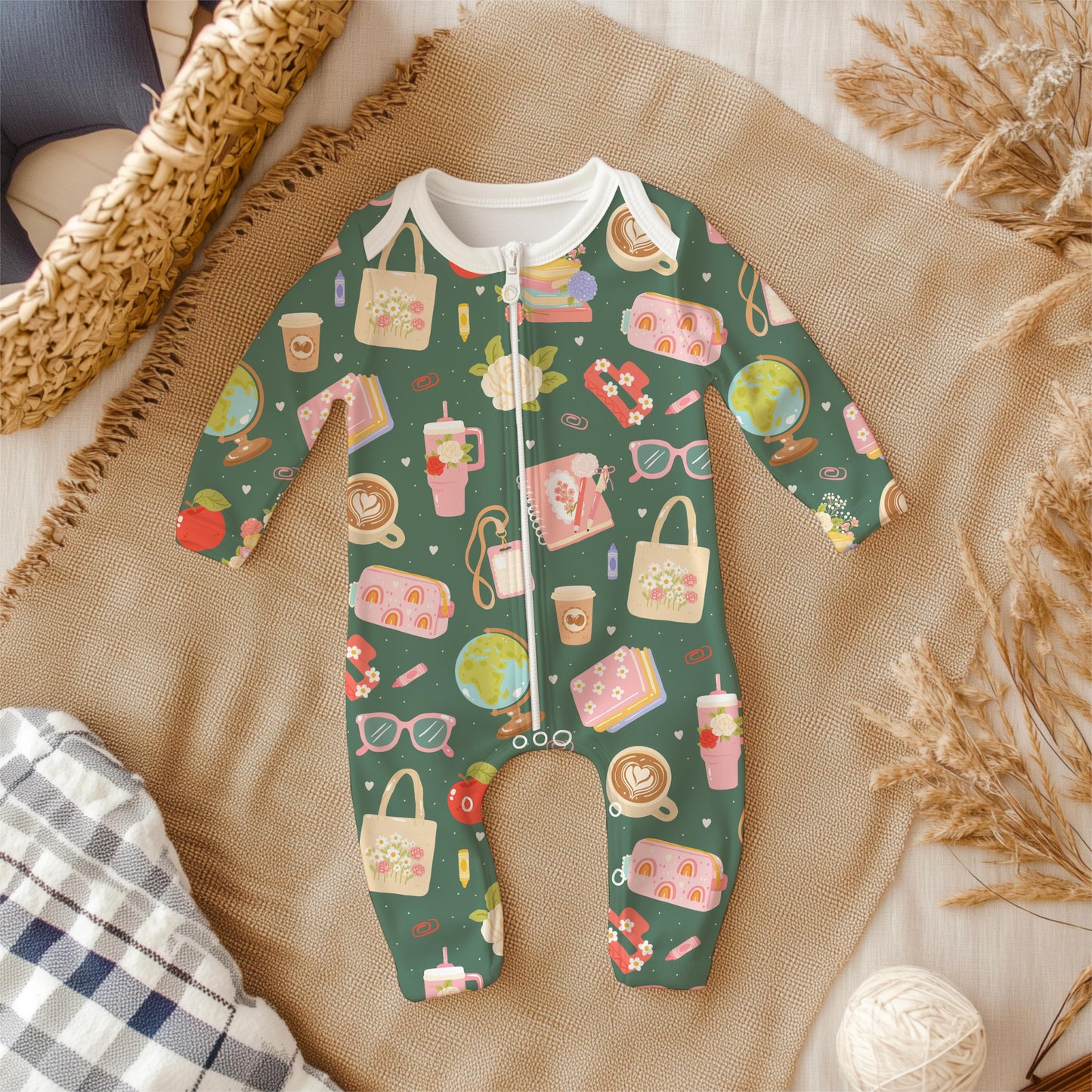Floral Teacher Pattern | Classroom PNG (Digital Download