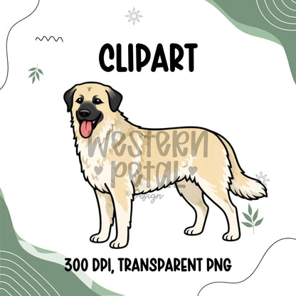 Working Dog Clipart Bundle PNG, Herding Dog Clipart Set, Border Collie Australian Shepherd Great Pyrenees PNG, Farm Ranch Dog Clipart