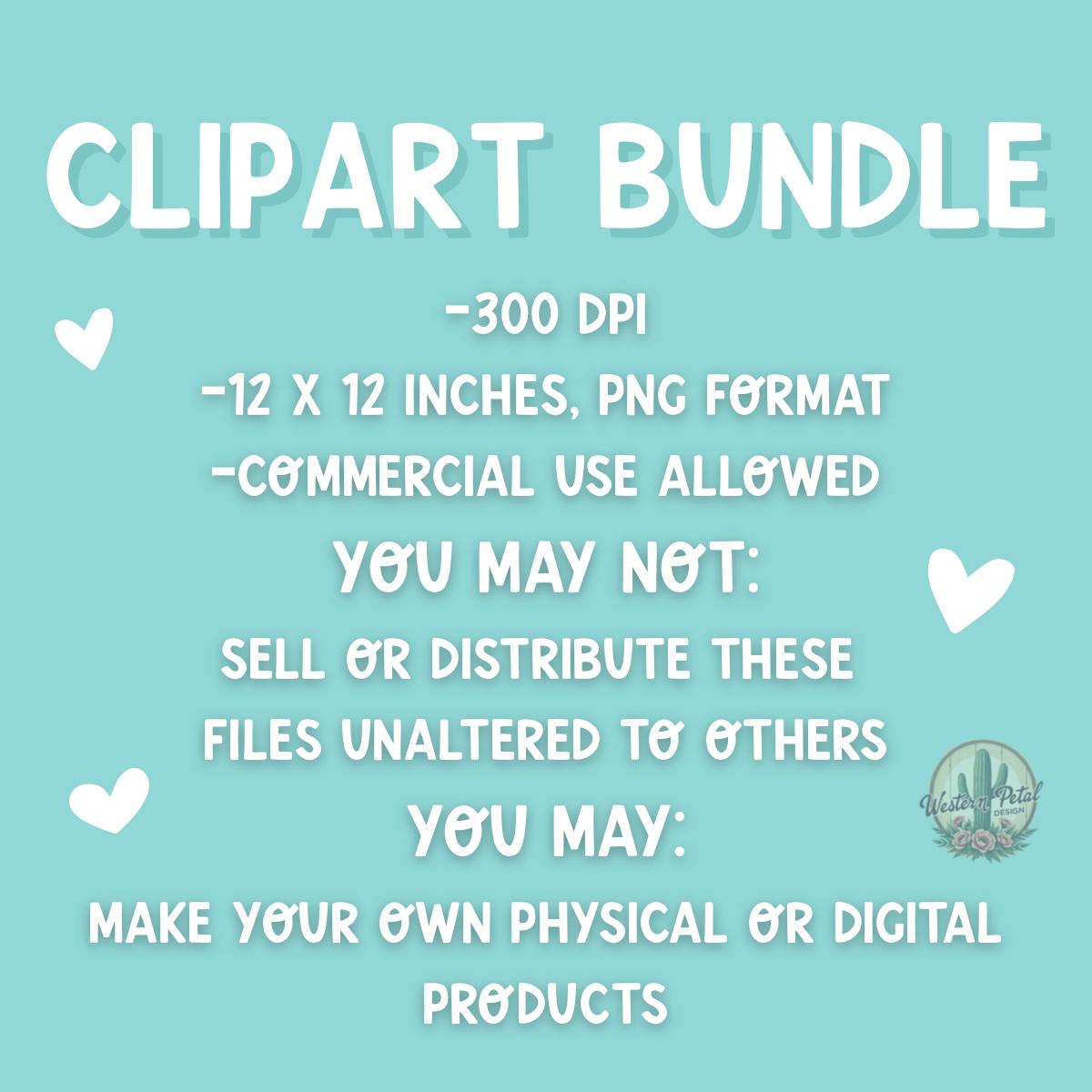 Western Horse Clipart Bundle, Equestrian PNG Graphics, Full Body Horses for Shirts, Stickers, Ranch, Farm, Western-Themed Digital Download