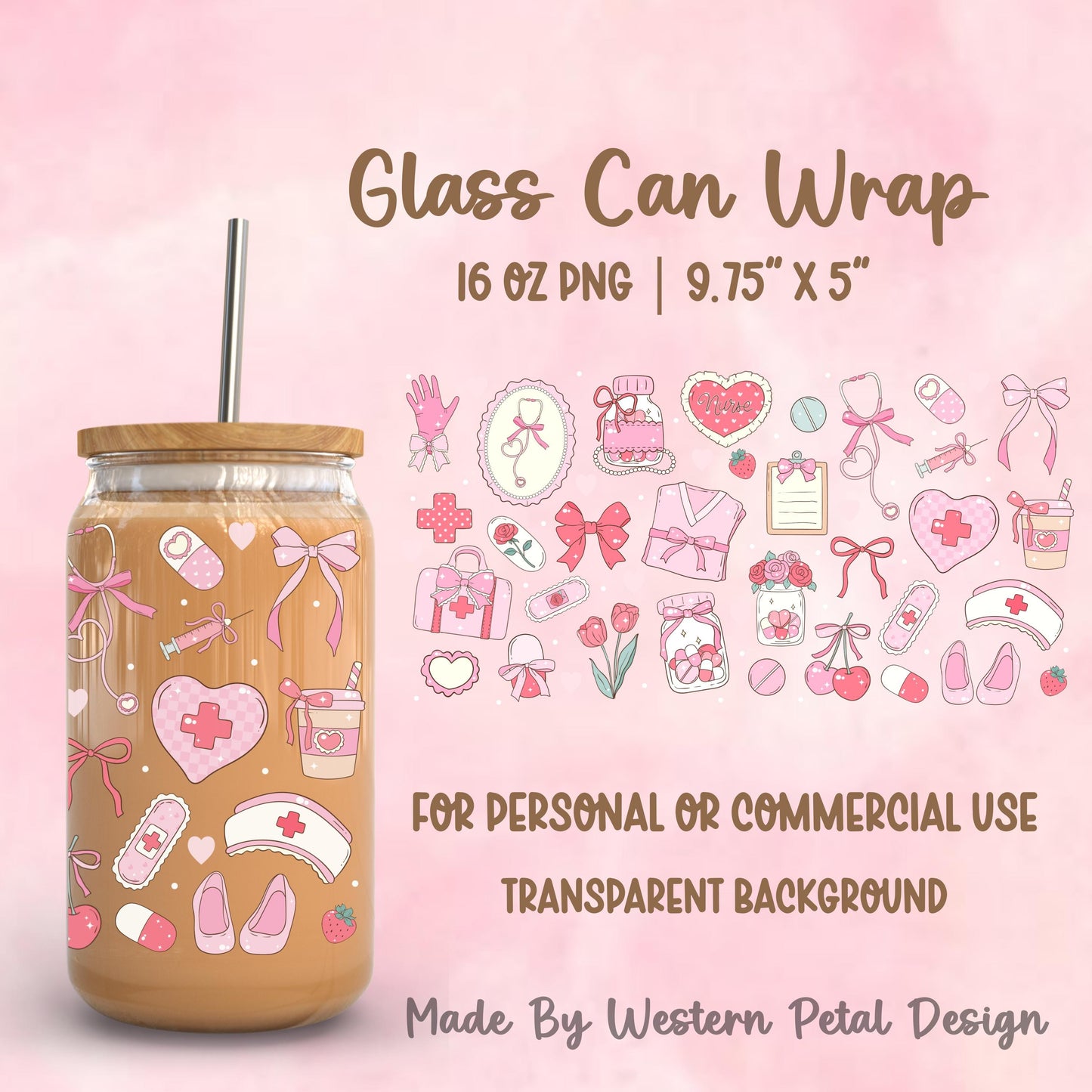 2026 Glass Can Wrap PNG Library | Growing Design Vault (Digital Download)