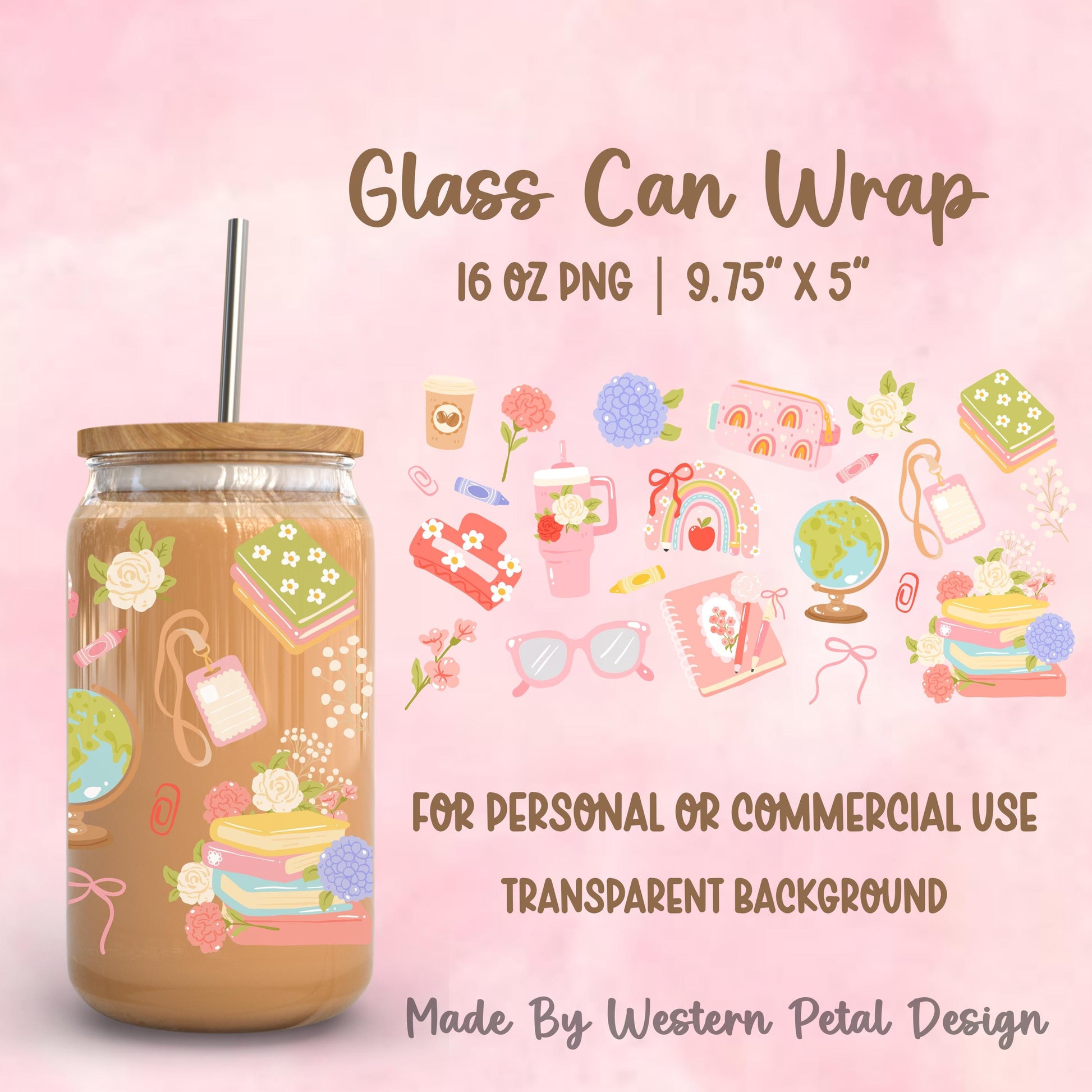 2026 Glass Can Wrap PNG Library | Growing Design Vault (Digital Download)