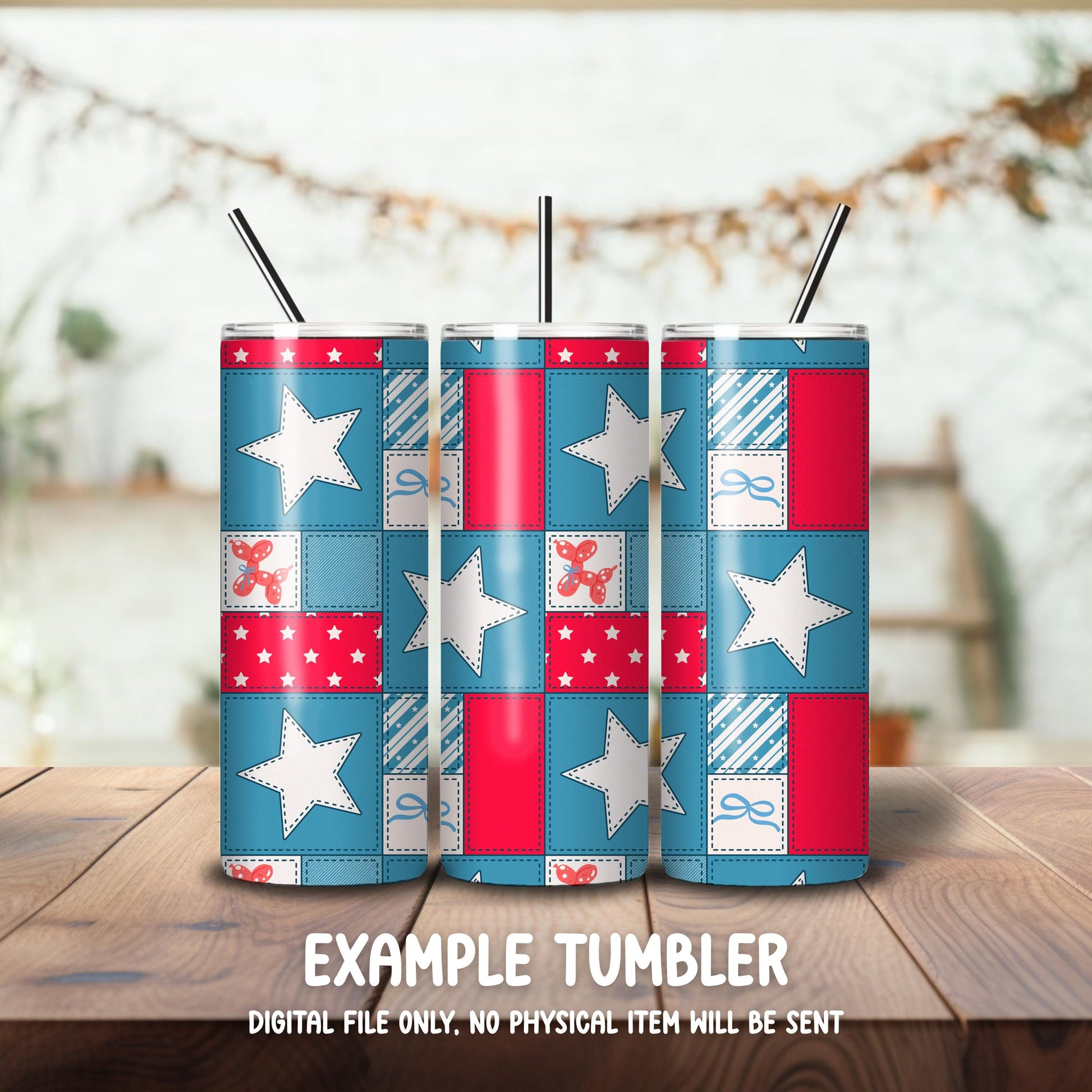 4th of July Seamless Pattern | Red White Blue Patchwork Digital Paper (12x12 PNG)
