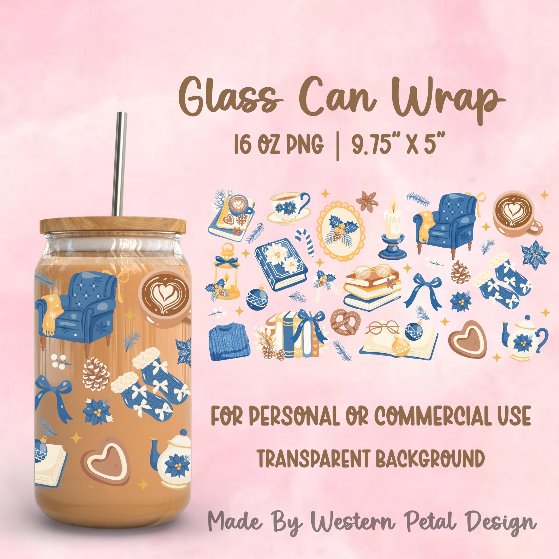2026 Glass Can Wrap PNG Library | Growing Design Vault (Digital Download)