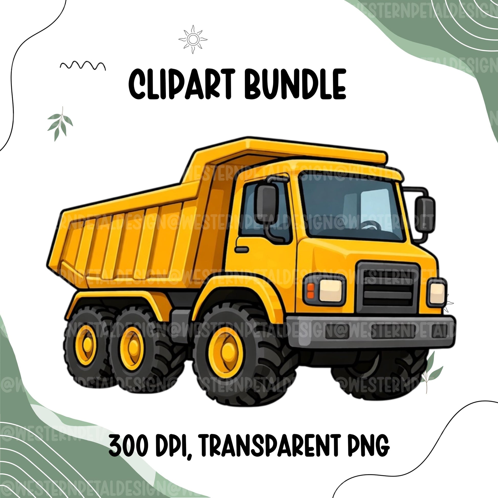 Construction Clipart Bundle, Builder Vehicles PNG, Road Work Clipart, Kids Truck Clipart Set, Construction Signs, Commercial Use