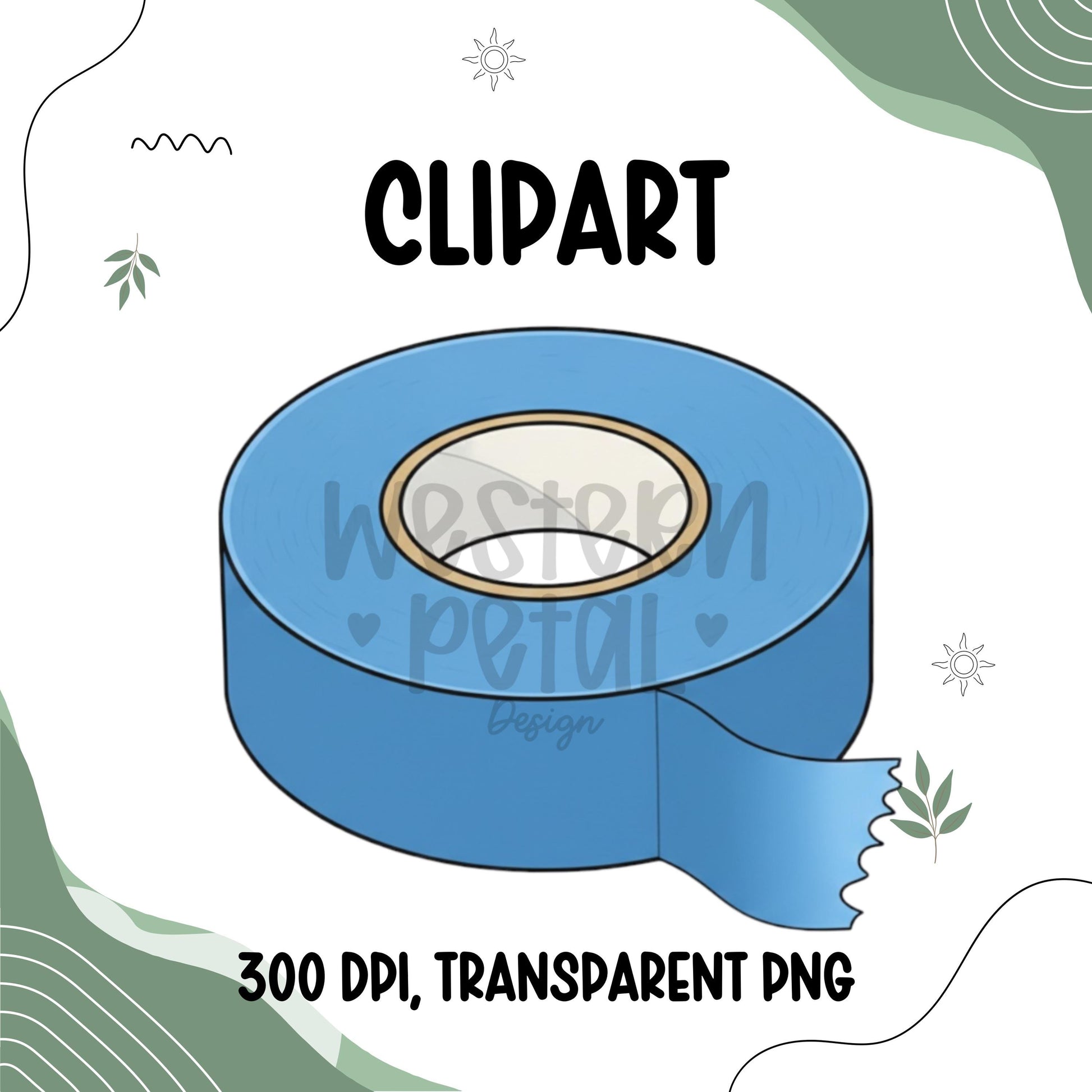 Hand Painted Banner Clipart Bundle Painting Supplies Clipart Banner Artist PNG 300 DPI Commercial Use