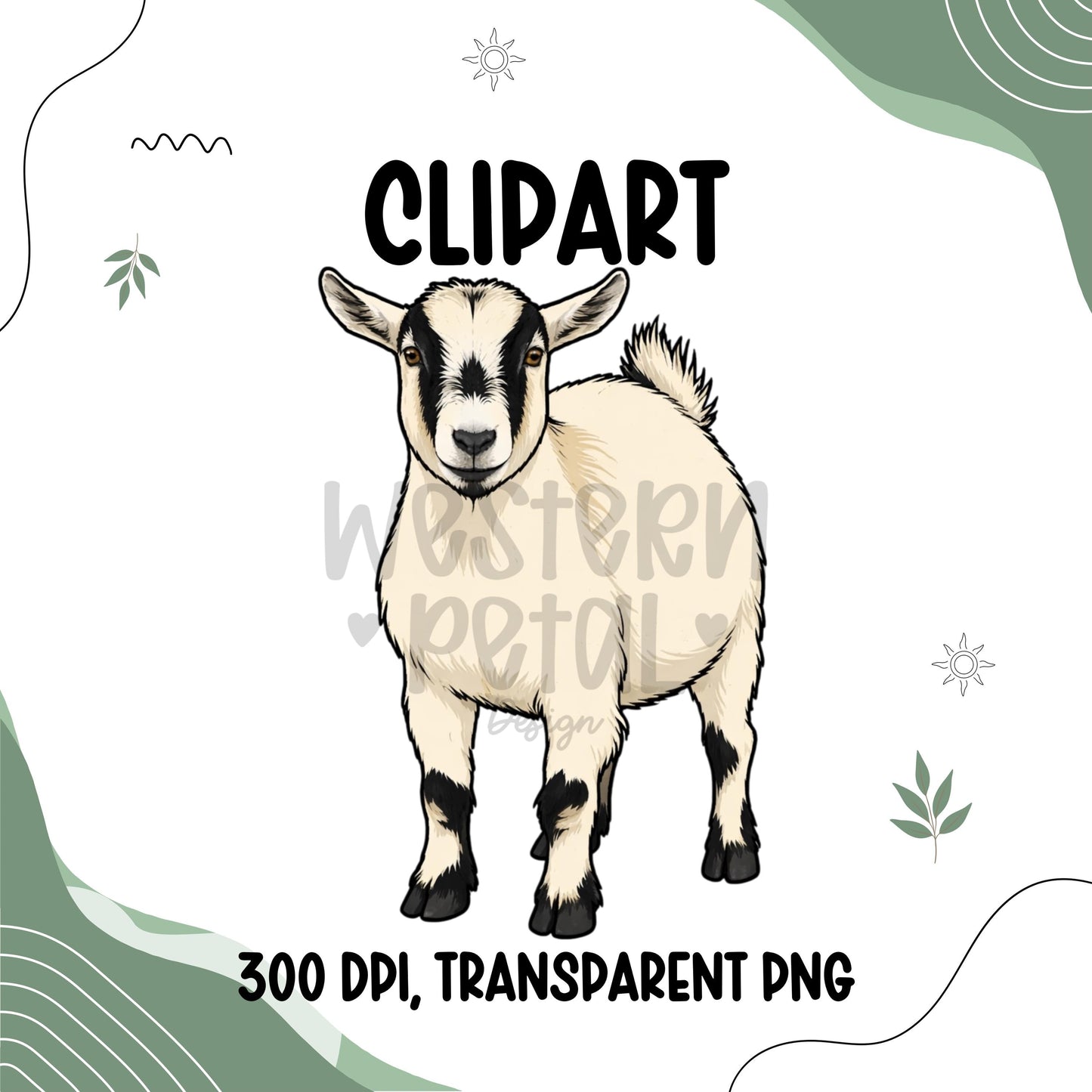 pygmy goat clipart png small goat 4h livestock illustration clean outline flat color cute farm animal design