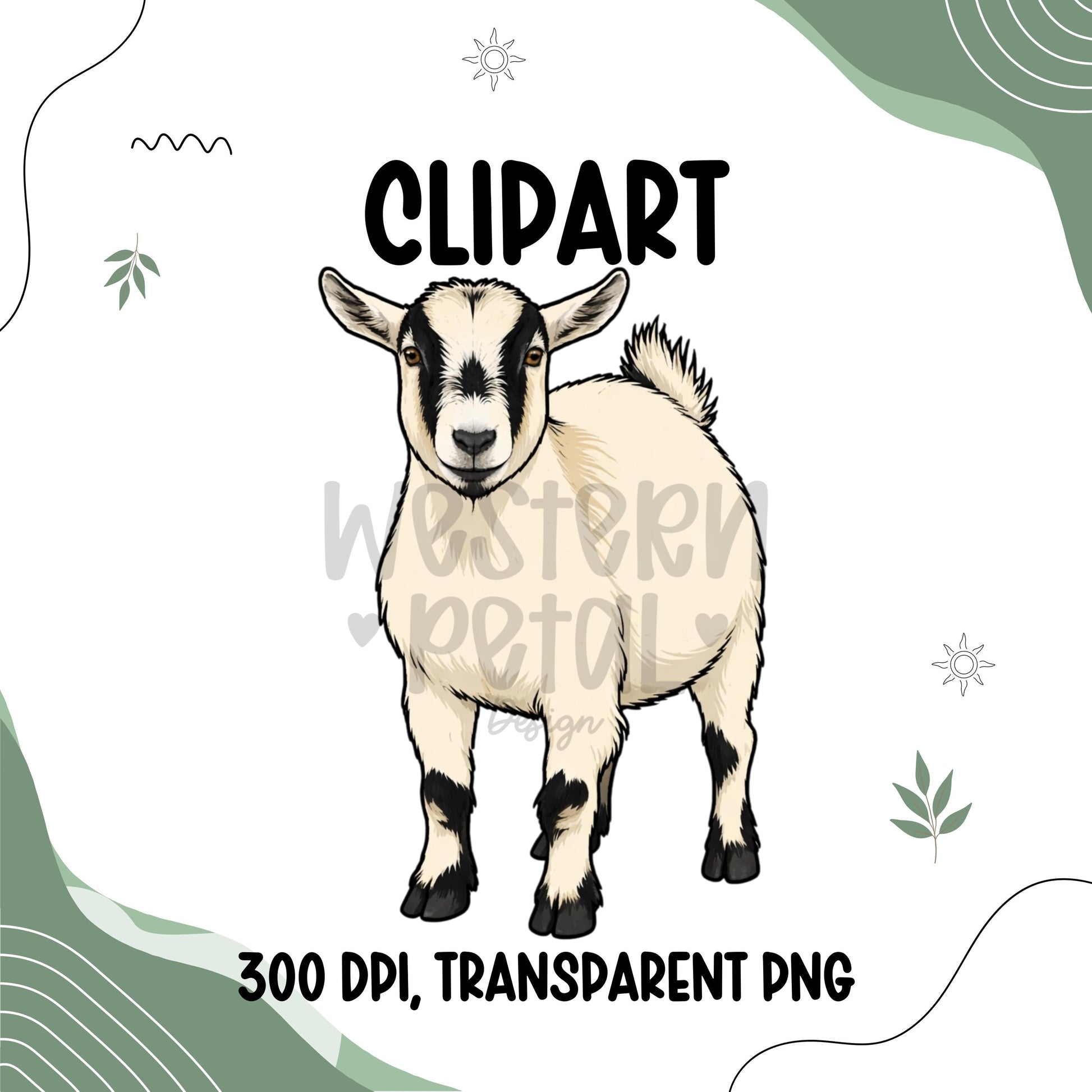 pygmy goat clipart png small goat 4h livestock illustration clean outline flat color cute farm animal design