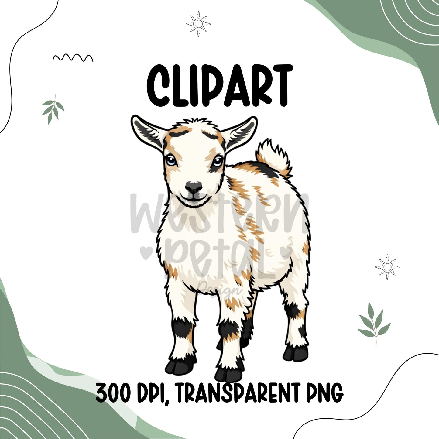 pygmy goat clipart png small goat 4h livestock illustration clean outline flat color cute farm animal design