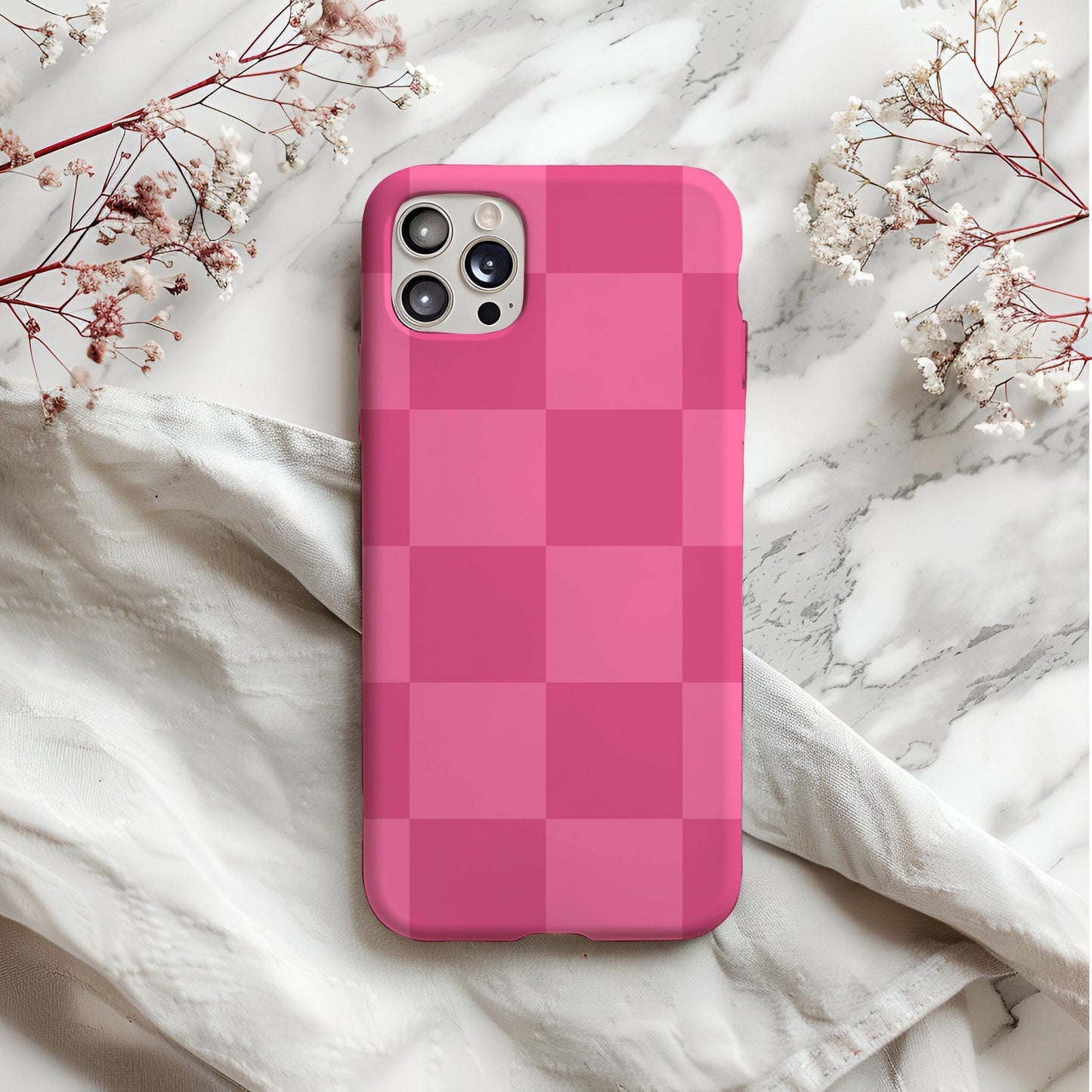 Pink Checkerboard Pattern PNG, Western Petal Design Background, Preppy Pink Checkered Digital Paper, Girly Seamless Pattern, Hot Pink Square
