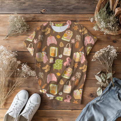 Cozy Autumn Seamless Pattern PNG, Fall Aesthetic Digital Paper, Pumpkin Books Sweater Pattern, Cute Fall Repeat Design, Commercial Use