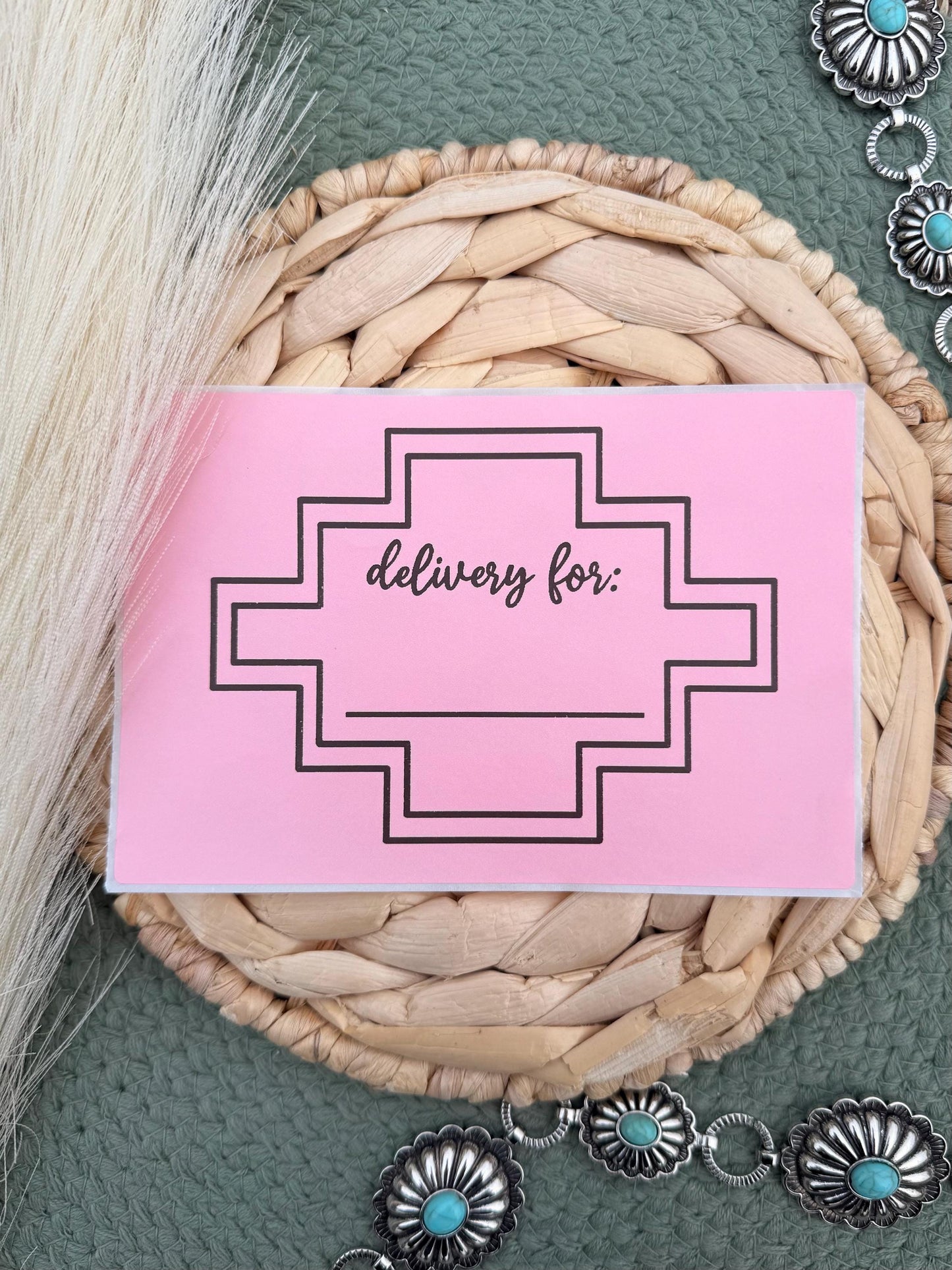 Western Thank You Stickers SET 4x6 Pink or White Business Packaging Stickers Cow Print Aztec Cactus Western Mailer Inserts Boutique
