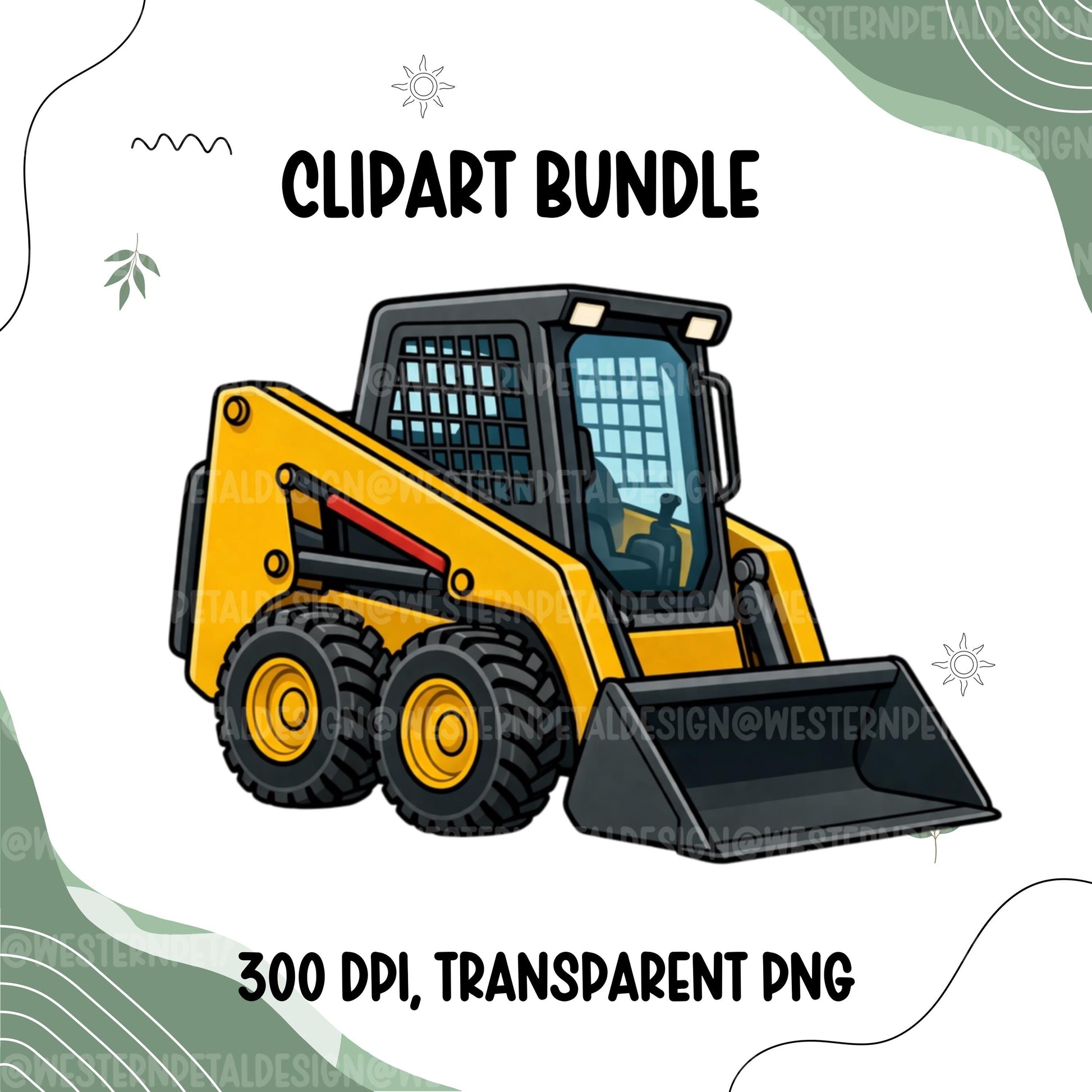 Construction Clipart Bundle, Builder Vehicles PNG, Road Work Clipart, Kids Truck Clipart Set, Construction Signs, Commercial Use