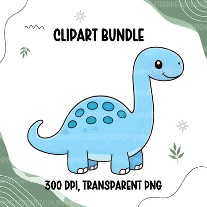 Dinosaur Clipart Bundle PNG | Cute Dino Clipart T Rex Triceratops Stegosaurus Pterodactyl | Kids Dinosaur Graphics | 300 DPI Commercial Use