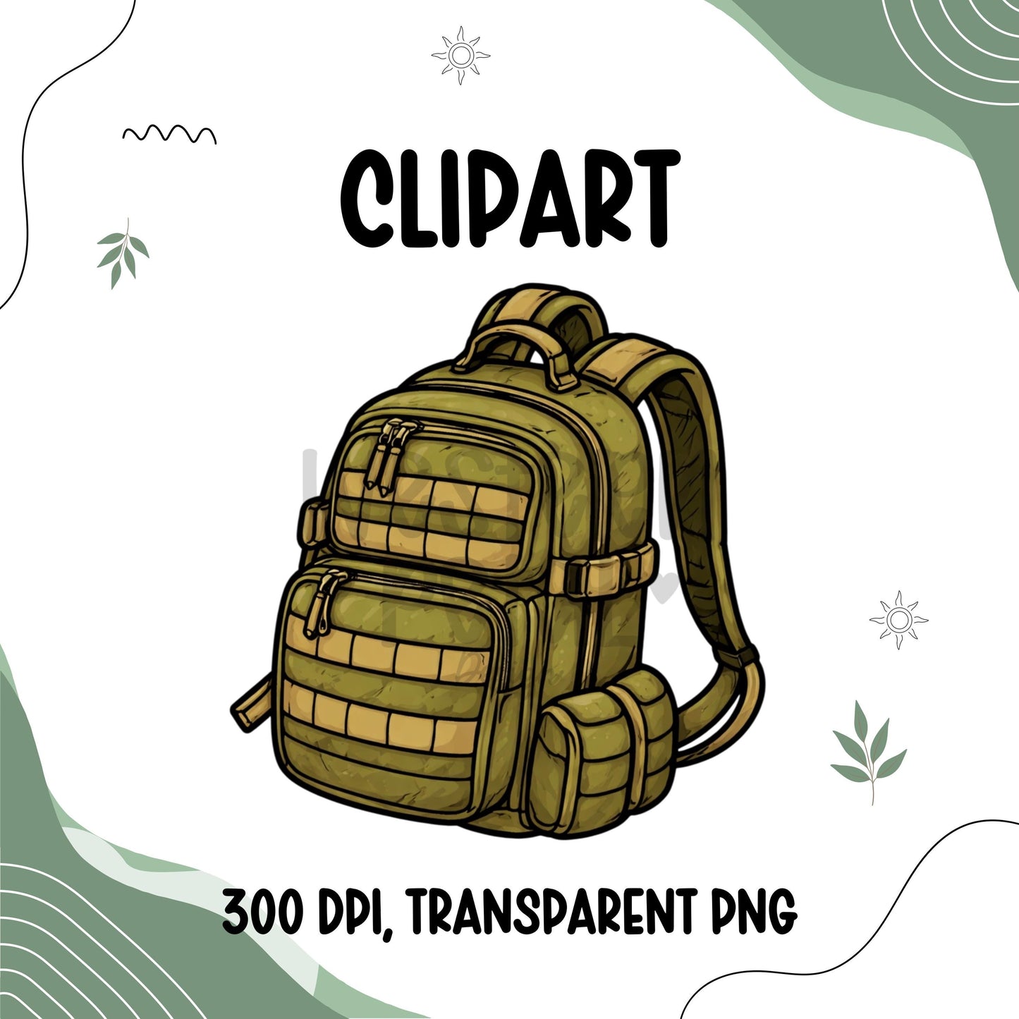 Military Clipart Bundle Army PNG Tactical Gear Clipart Soldier Graphics Transparent PNG 300 DPI