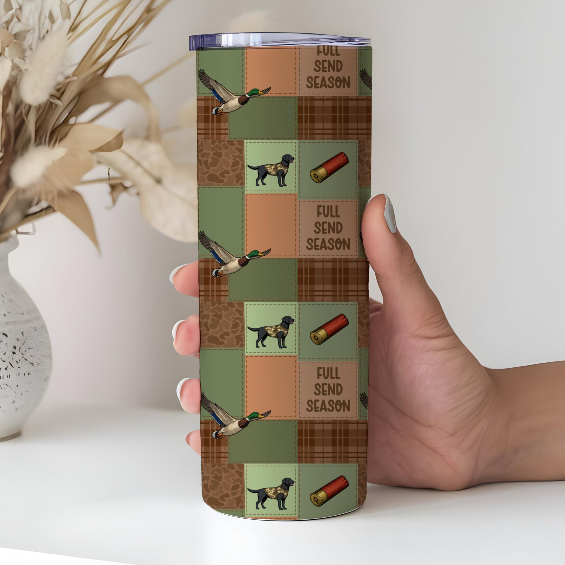 Duck Hunting Seamless Pattern PNG Full Send Season Camo Duck Lab Hunting Digital Paper Plaid Outdoors Background 12x12 300 DPI