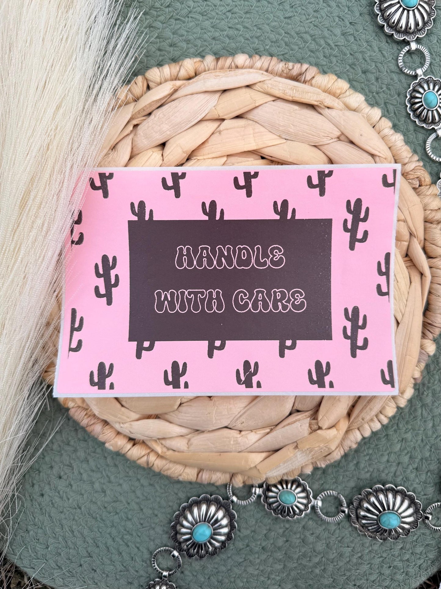 Western Thank You Stickers SET 4x6 Pink or White Business Packaging Stickers Cow Print Aztec Cactus Western Mailer Inserts Boutique