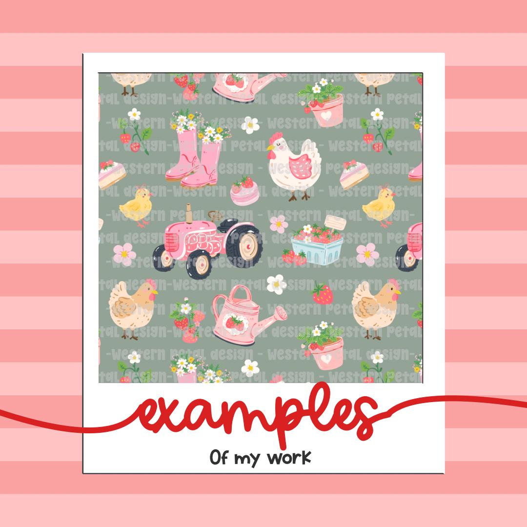 Custom Seamless Pattern Design Personalized Digital Pattern Exclusive Print File 3600x3600 PNG Download