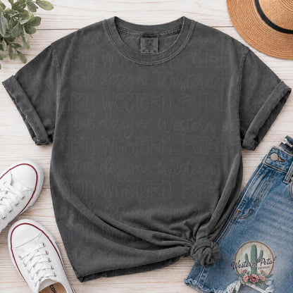Comfort Colors Pepper Mockup Shirt | Charcoal Gray Tee Flat Lay Mockup | Blank Comfort Colors 1717 Mockup | Styled T Shirt Mockup PNG
