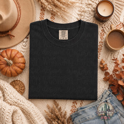 Comfort Colors Black Fall Mockup, Autumn Shirt Mockup, Comfort Colors 1717 Mockup, Boho Flat Lay Tee Mockup, Cozy Fall Shirt Photo