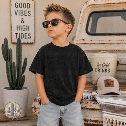 Black Rabbit Skins Shirt Mockup Kids Tee Mockup Boy Shirt Mockup Trendy Western Kids Mockup Toddler Shirt PNG Boutique Mockup