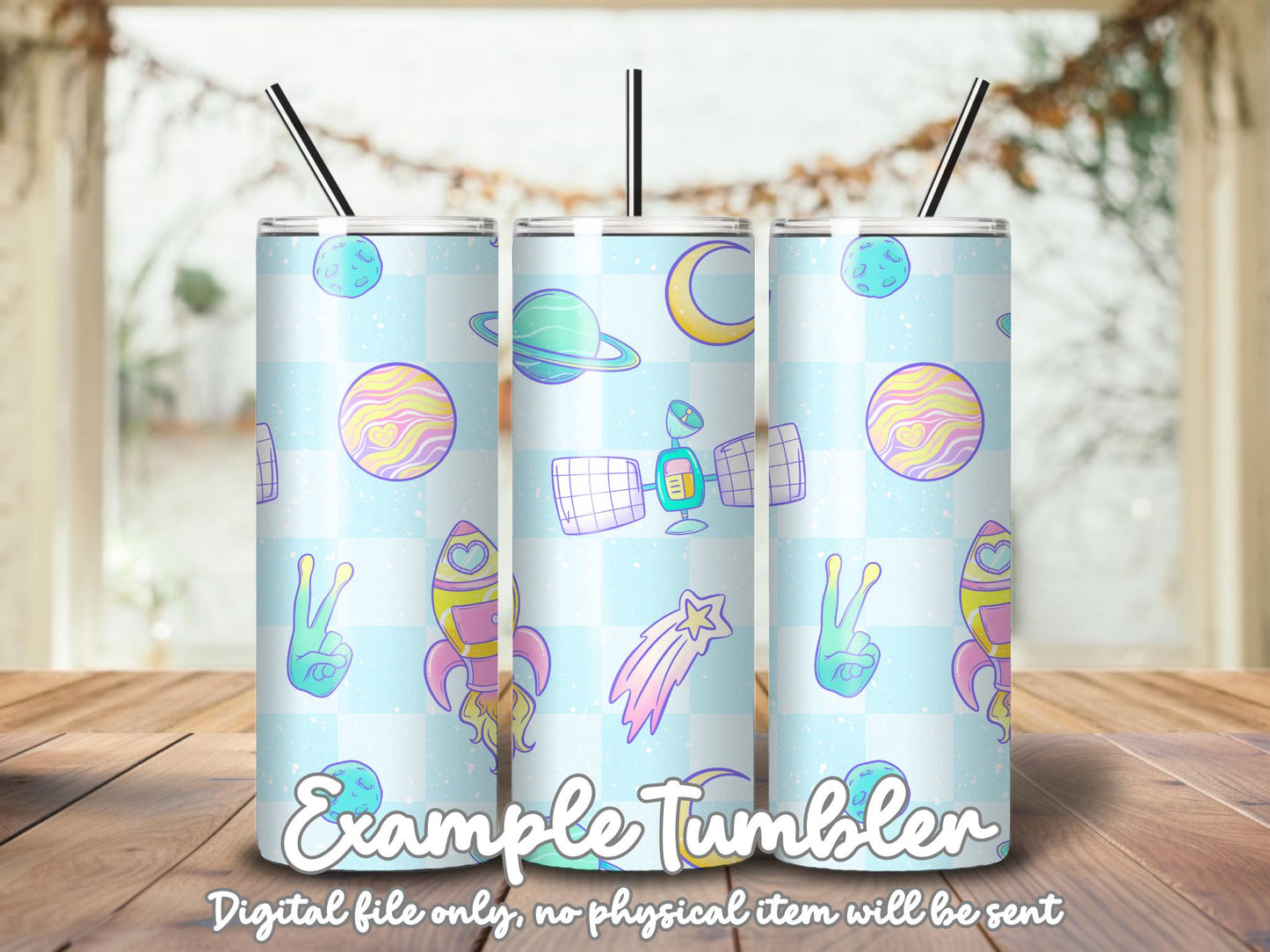 Pastel Alien Space Seamless Pattern PNG | Cute Retro Galaxy Digital Paper | Kawaii UFO Cosmic Pattern | Coquette Space Background