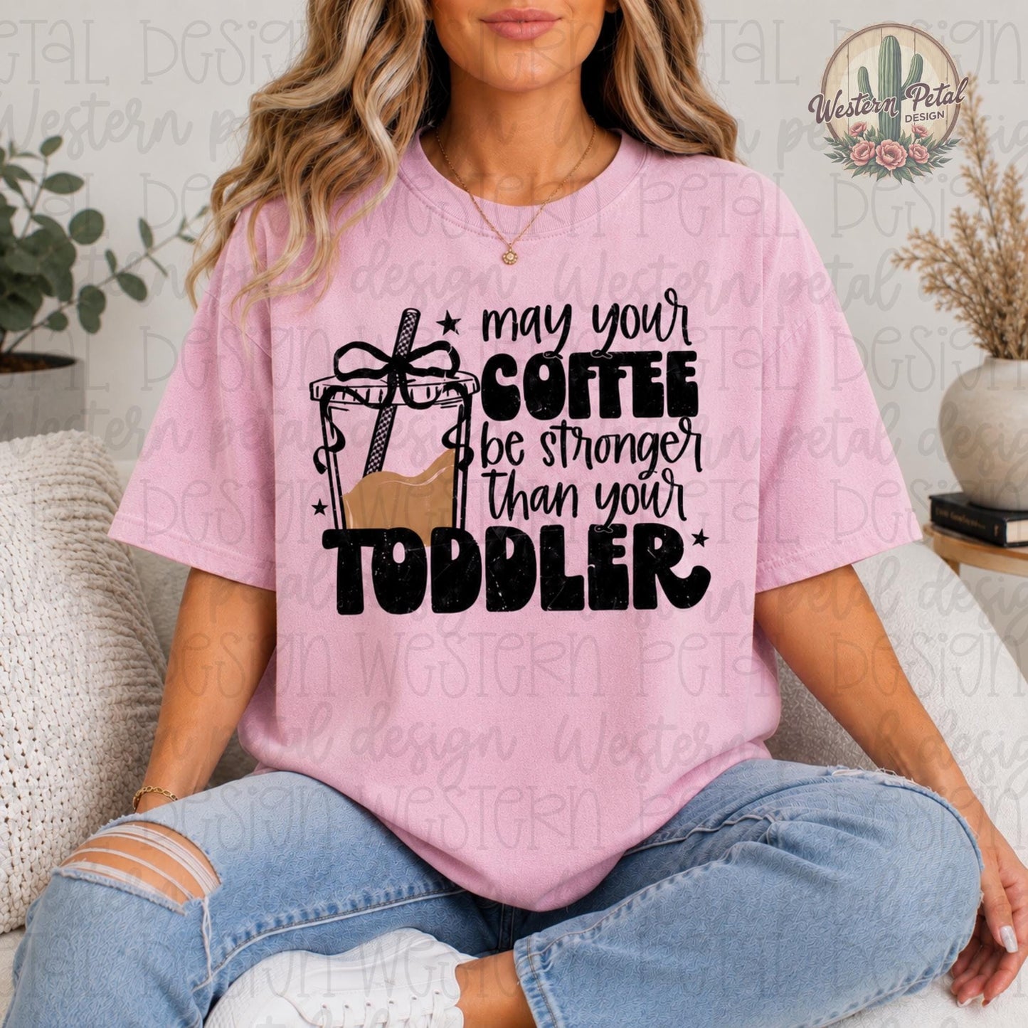 May Your Coffee Be Stronger Than Your Toddler Shirt, Funny Mom Shirt, Coffee Lover Tee, Comfort Colors 1717 Shirt, Mama Graphic Tee