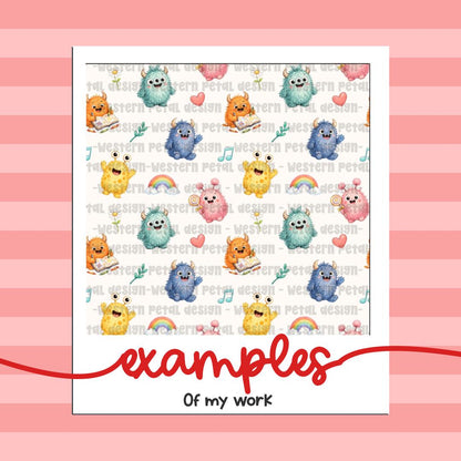 Custom Seamless Pattern Design Personalized Digital Pattern Exclusive Print File 3600x3600 PNG Download