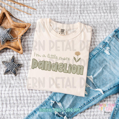 Dandelion Shirt PNG, Retro Floral Shirt Design, Trendy Hippie Quote PNG, Boho Wildflower Graphic, Sublimation Transfer Design