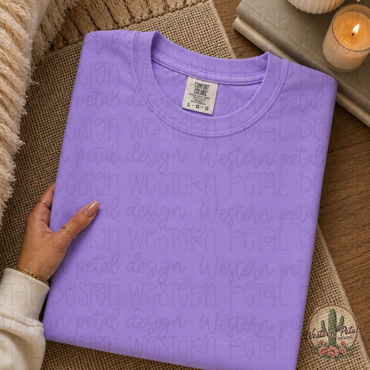 Lavender Comfort Colors Mockup PNG | Folded Shirt Mockup | Violet Tee Mockup | Feminine Shirt Mockup | Styled Flat Lay Mockup | Etsy Seller