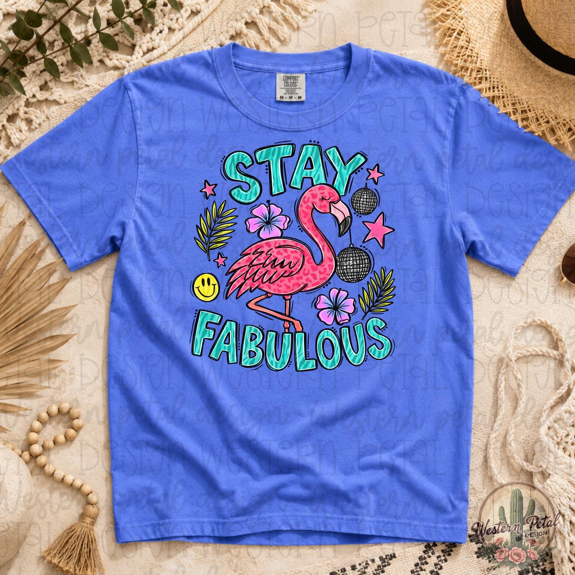Stay Fabulous Flamingo Shirt, Comfort Colors Flo Blue Tee, Tropical Summer Graphic Shirt, Cute Flamingo Beach Tee, Coastal Vacation Shirt