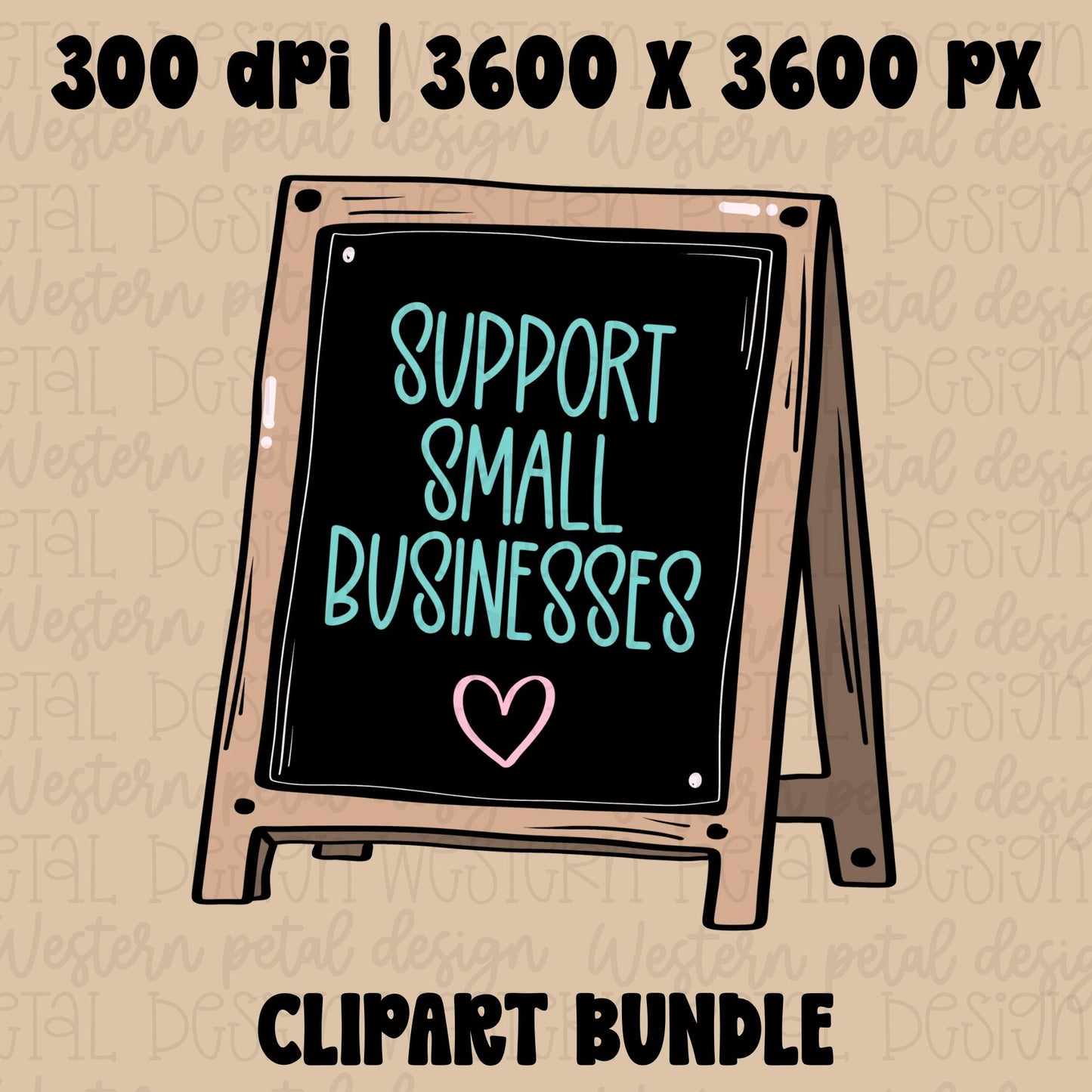 Small Business Clipart Bundle PNG, Shop Small Clipart, Boutique Clipart, Hand Drawn Business Graphics, Support Small Business PNG Bundle