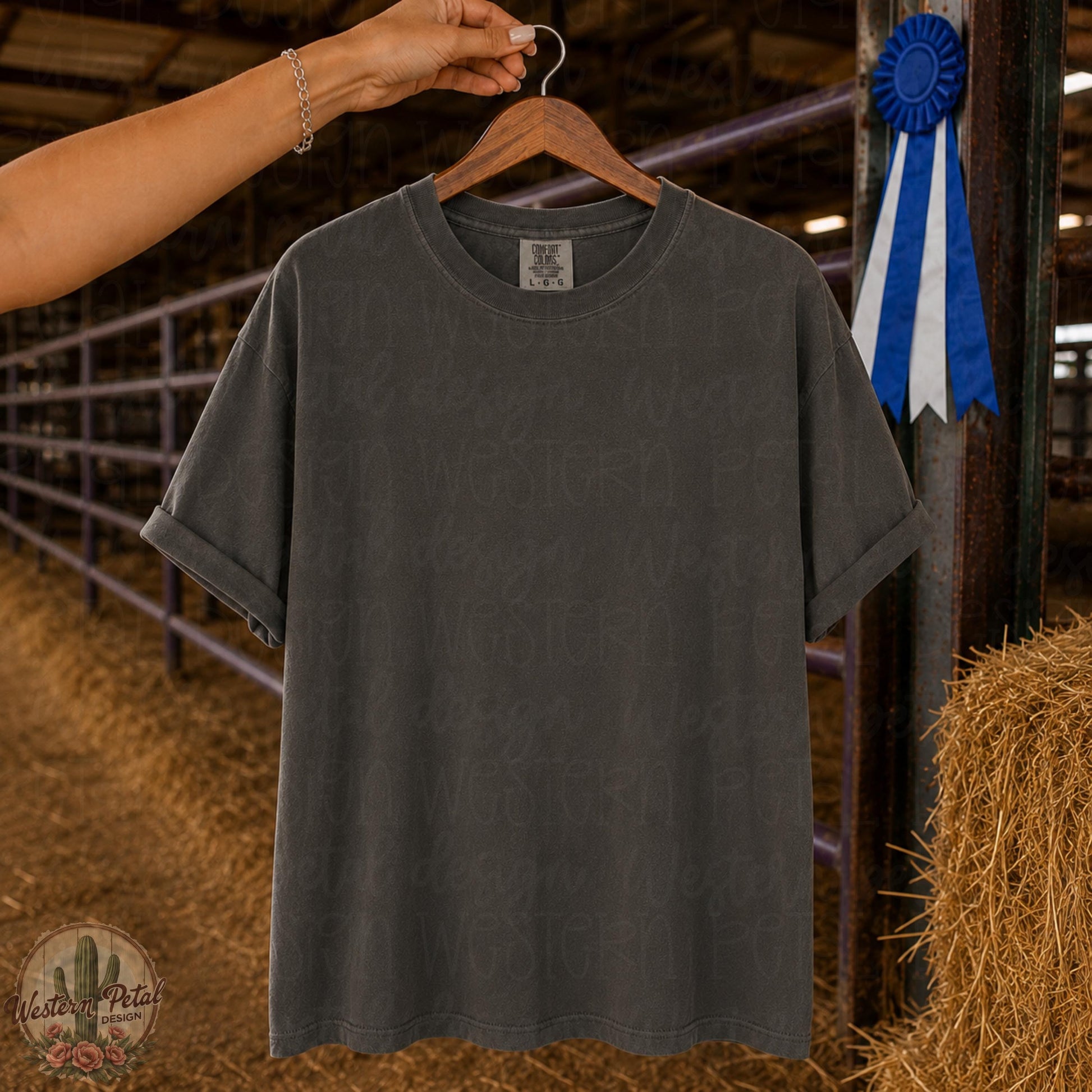 Pepper Comfort Colors Mockup | Livestock Show Shirt Mockup | County Fair Mockup | Rural Barn Shirt Mockup | CC1717 PNG Mockup