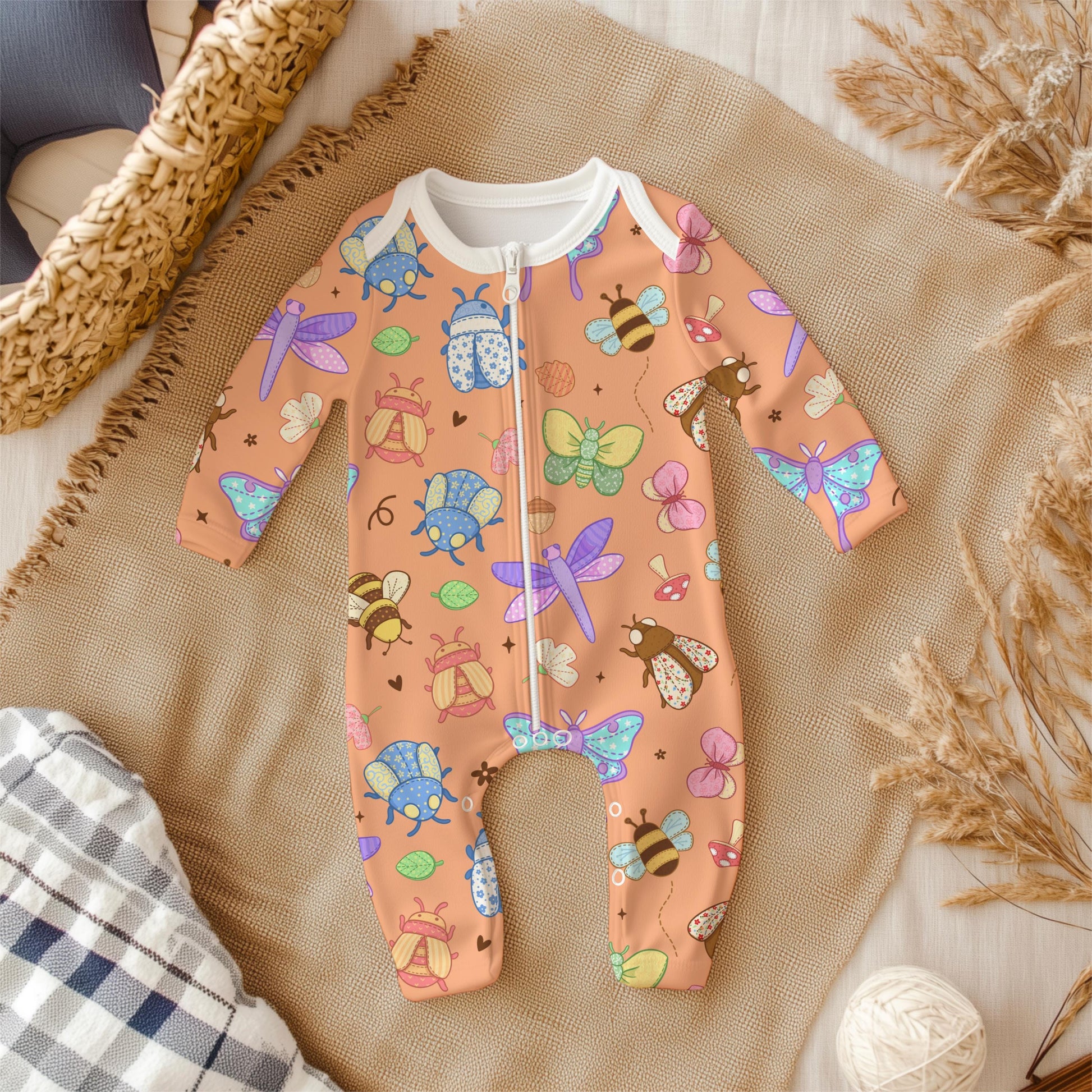 Whimsical Bug Seamless Pattern PNG | Butterfly & Dragonfly Digital Paper | Cottagecore Insect Repeat | Scrapbook Background | Fabric Print