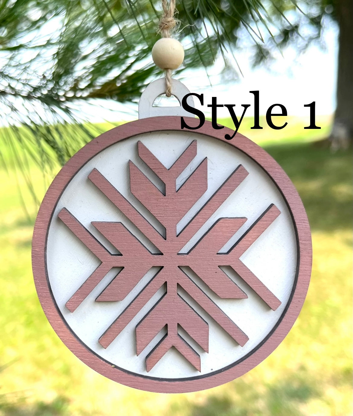 Boho christmas ornaments seasonal minimalistic