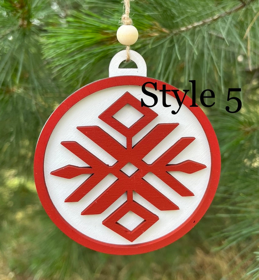 Boho christmas ornaments seasonal minimalistic